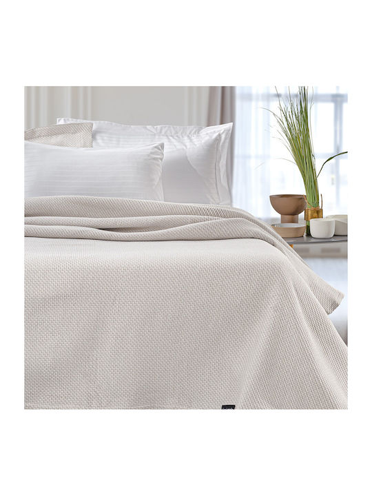 Guy Laroche Slalom Σετ Κουβέρτα Πικέ Υπέρδιπλη 245x260εκ. Ivory - Image 2