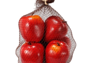 Artekko Fruit Διακοσμητικά Τεχνητά Μήλα Πλαστικά Κόκκινα (20.3×20.3×12.7)cm 6pcs