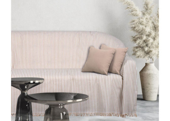 Das Home 0256 Ριχτάρι Διθέσιου Καναπέ Ζακάρ 180×250εκ. Εκρού