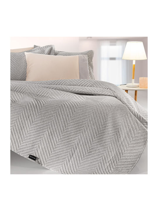 Guy Laroche Hamptons Σετ Κουβερλί Υπέρδιπλο Microfiber Grey 220x240cm 2τμχ - Image 2