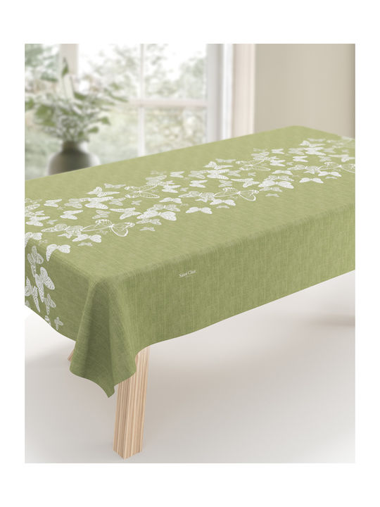 Saint Clair Τραπεζομάντηλο Αλέκιαστο Green 145x220εκ.