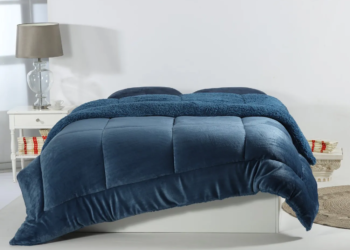 Κουβερτοπάπλωμα solid (220cm x 240cm) navy
